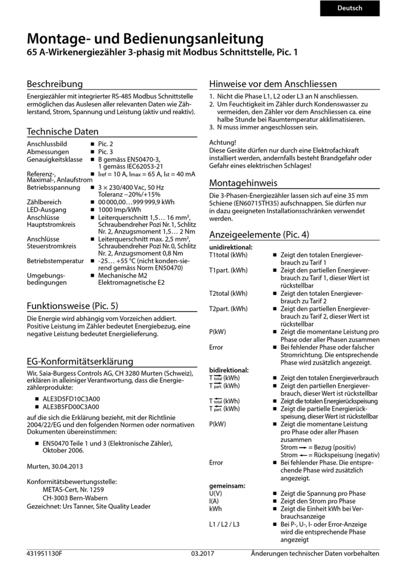 SBC Saia PDC ALE3B5F User manual