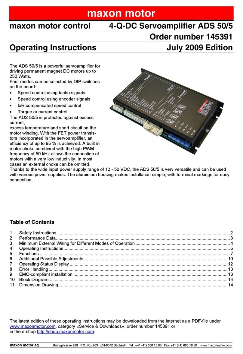 maxon motor ADS 50/5 operating instructions