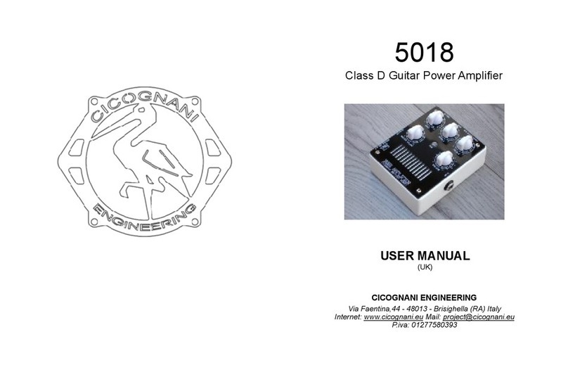 CICOGNANI ENGINEERING 5018 user manual