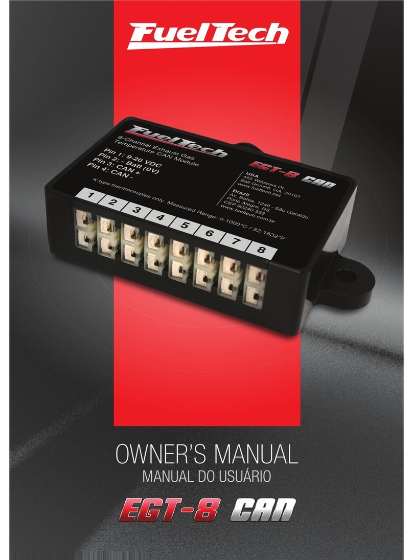 FuelTech EGT-8 CAN User manual