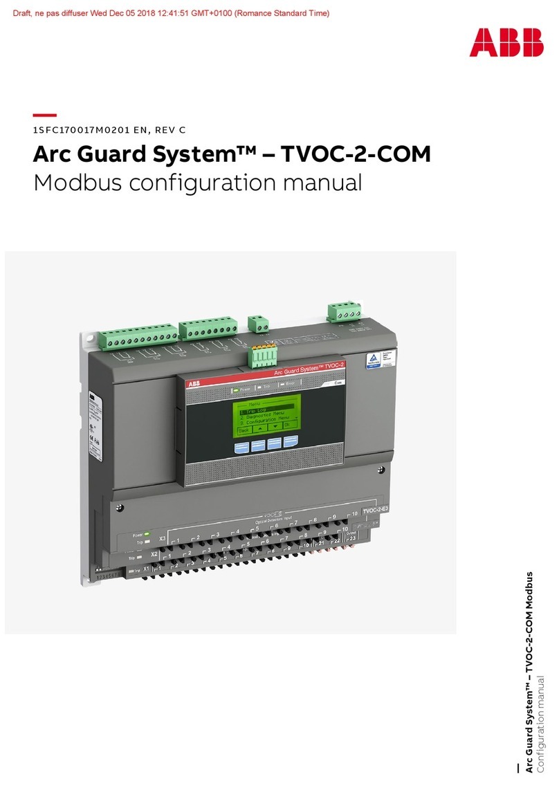 ABB Arc Guard System TVOC-2-COM Instruction sheet