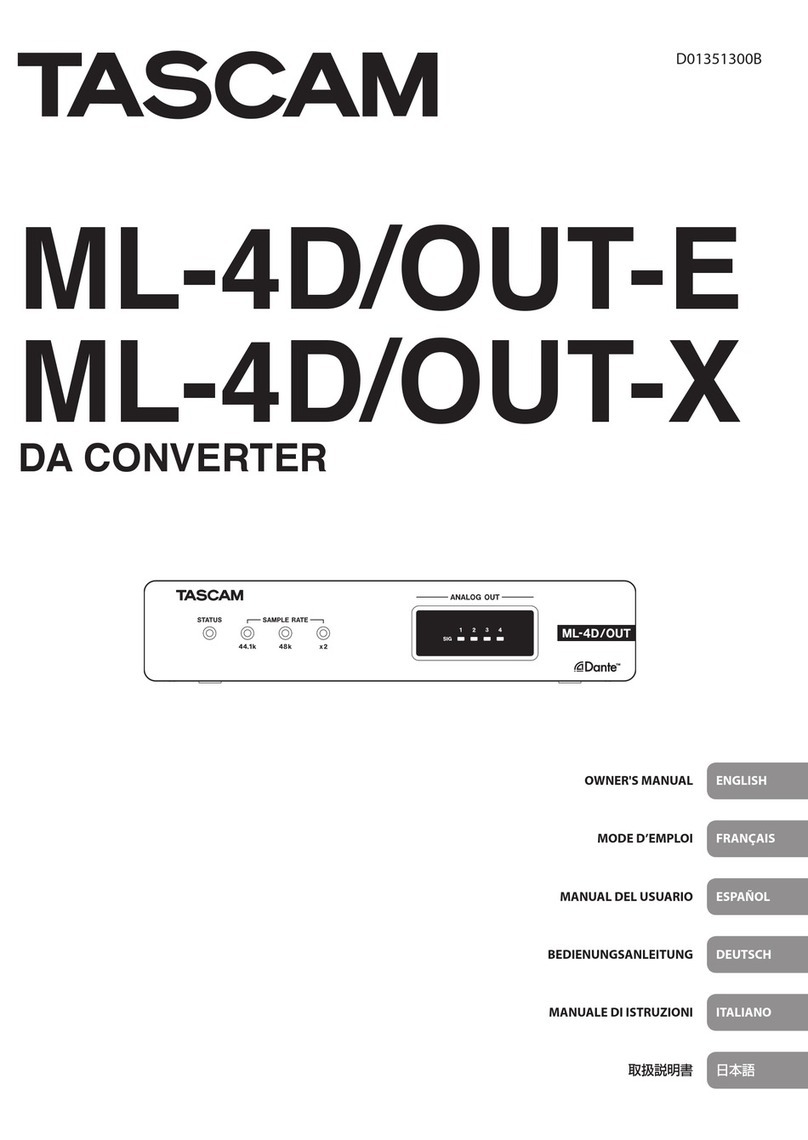 Tascam Dante ML-4D/OUT-X owner's manual Tascam Dante ML-4D/OUT-X owner's manual