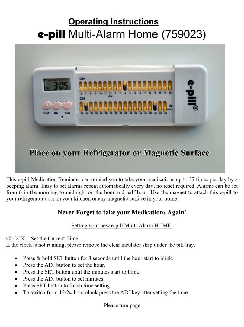 E-Pill Multi-Alarm Home User manual