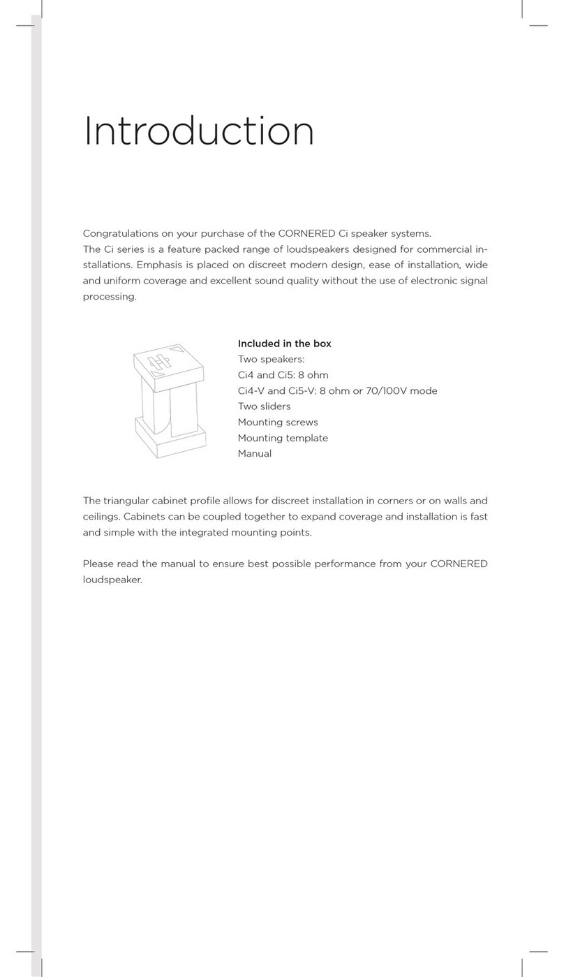 Cornered Audio Ci series User manual