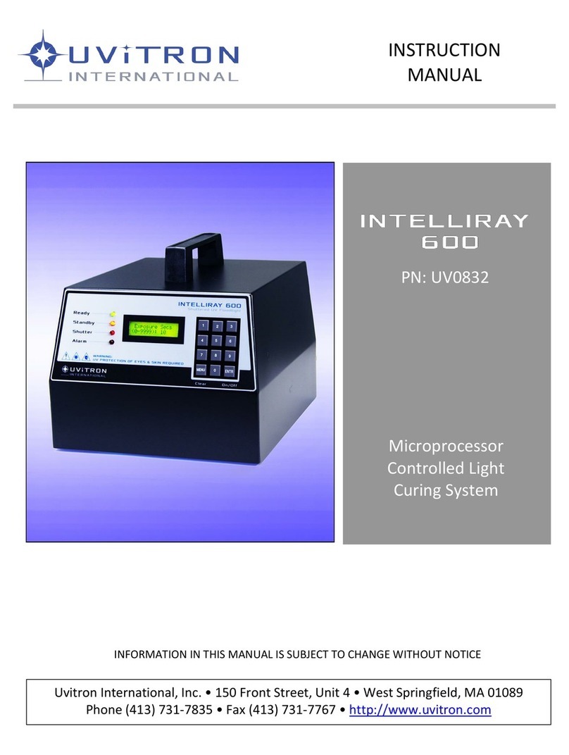 Uvitron Intelliray 600 instruction manual