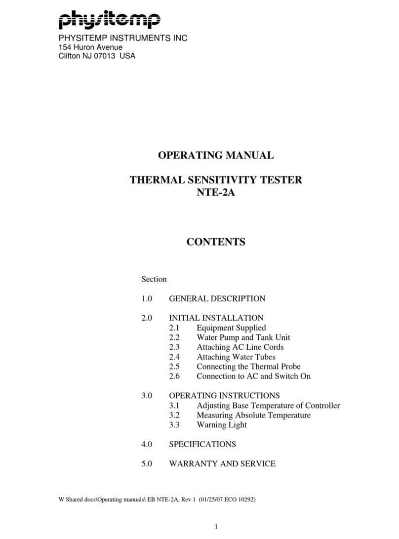 PHYSITEMP NTE-2A operating manual