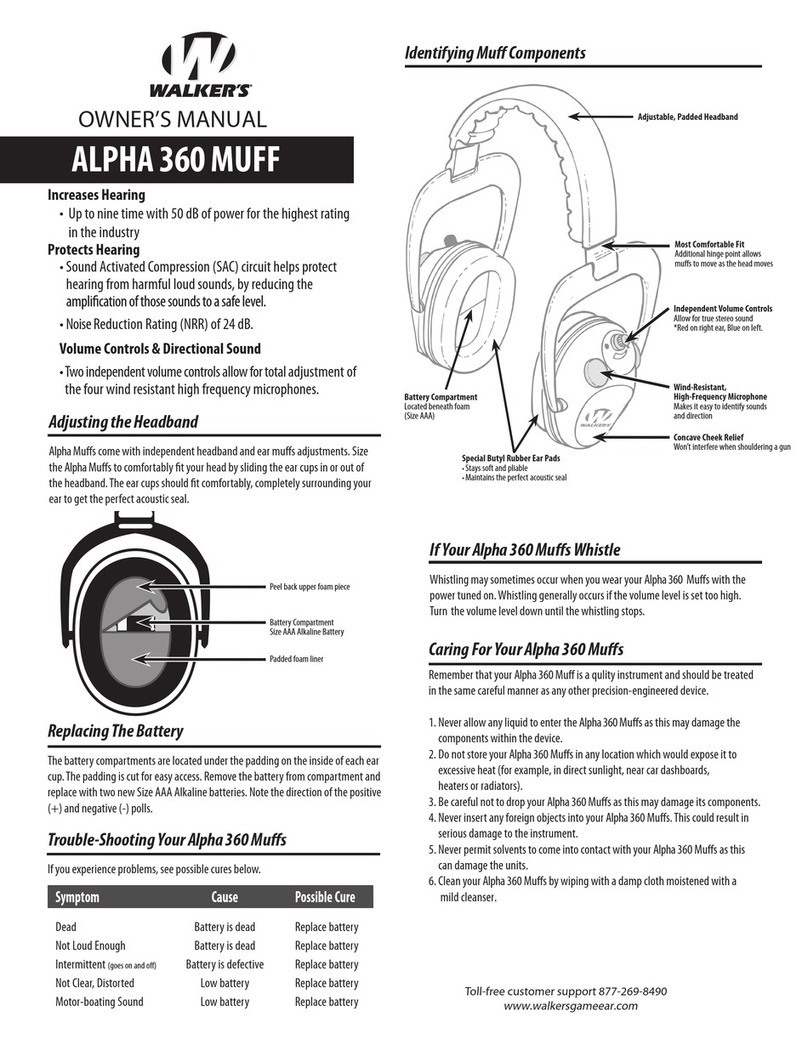 Walker's ALPHA 360 MUFF owner's manual