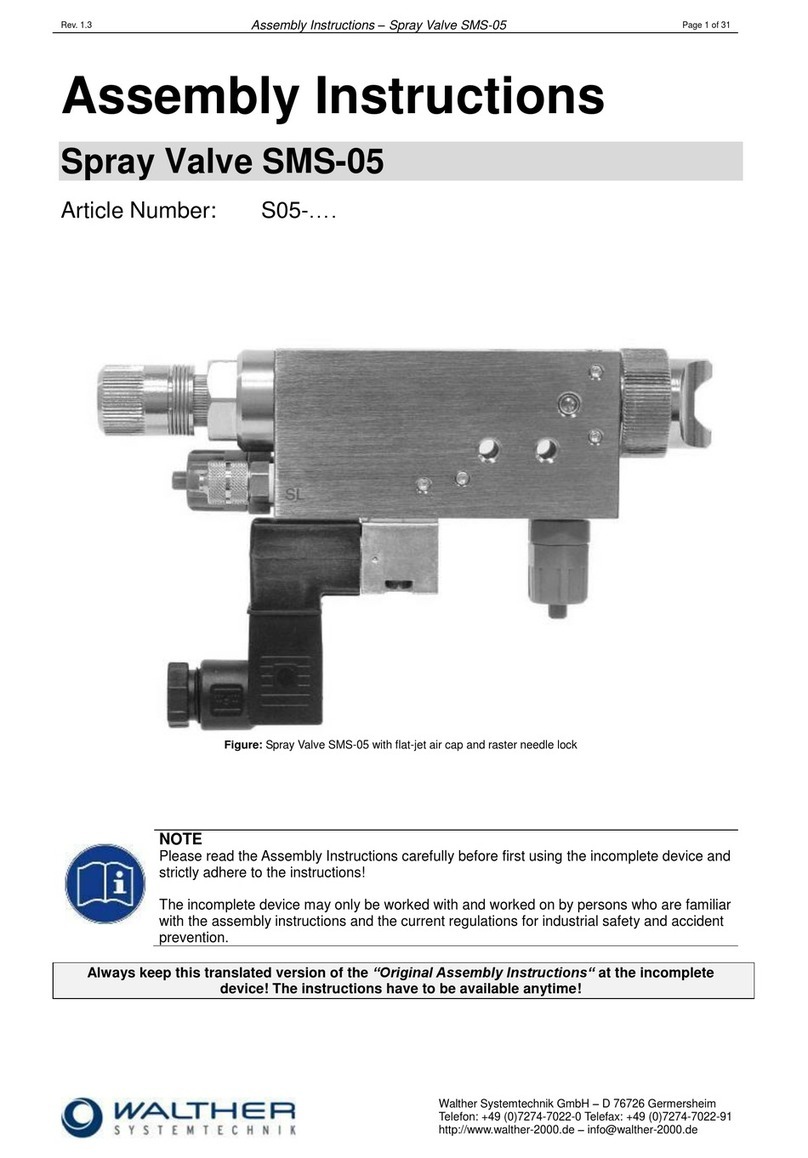 Walther Systemtechnik SMS-05 User manual