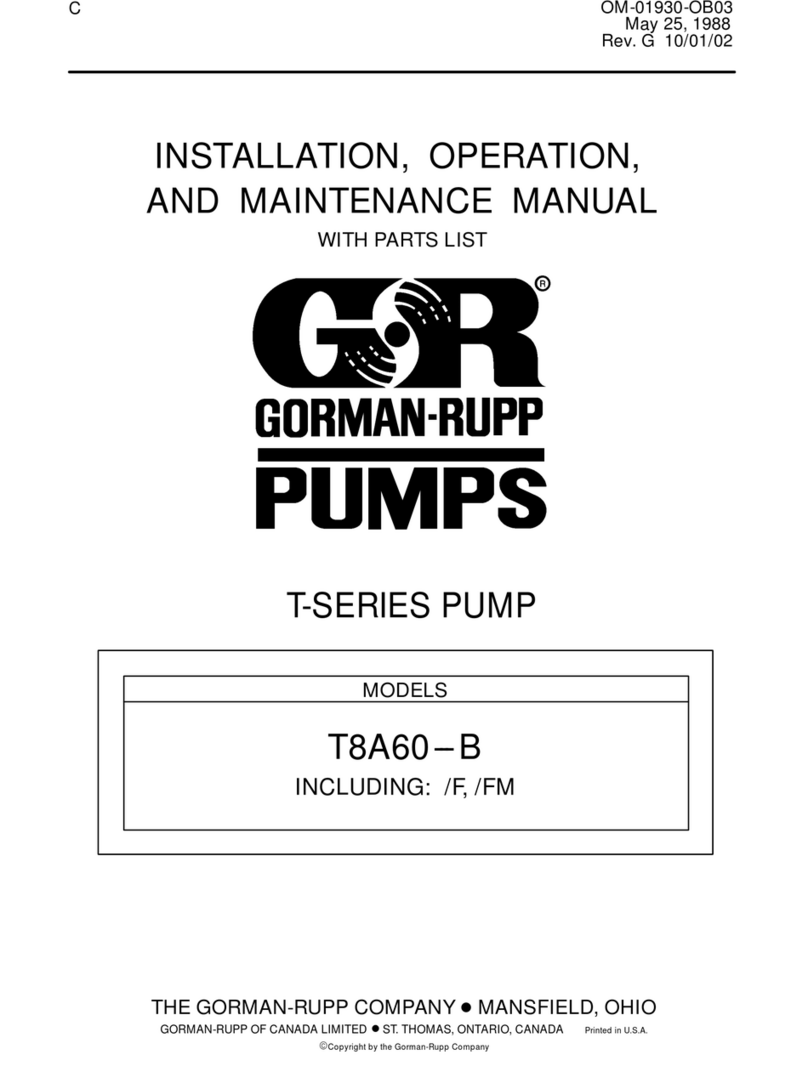 GORMAN-RUPP T8A60-B/F Installation and operating instructions