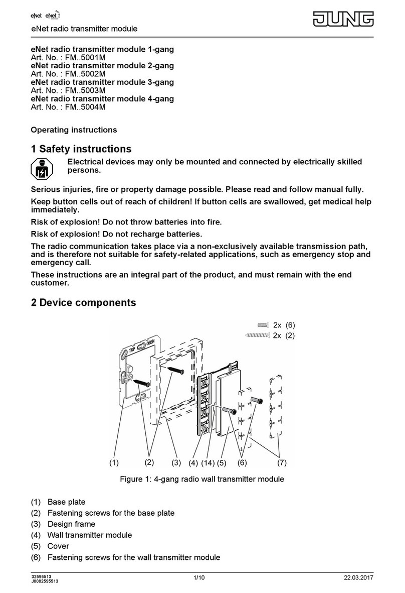 Jung FMx5001M Series operating instructions