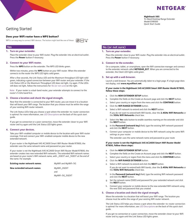 NETGEAR Nighthawk X6S quick start guide