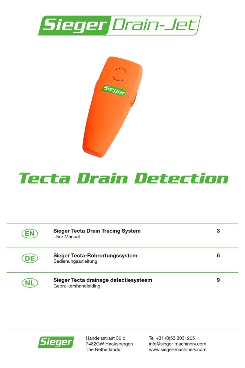 sieger Drain-Jet Tecta Drain Detection user manual