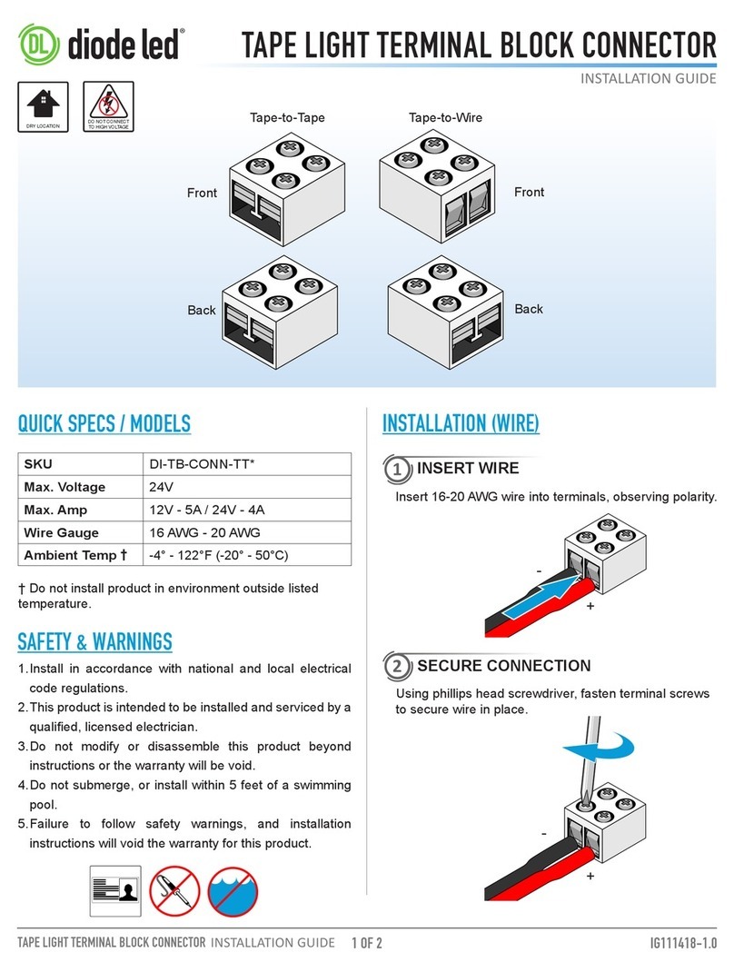 DIODE LED DI-TB-CONN-TT Series installation guide