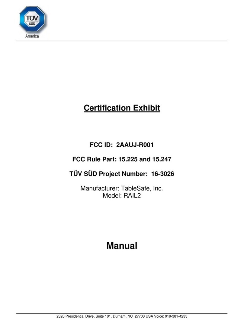 TableSafe RAIL user manual