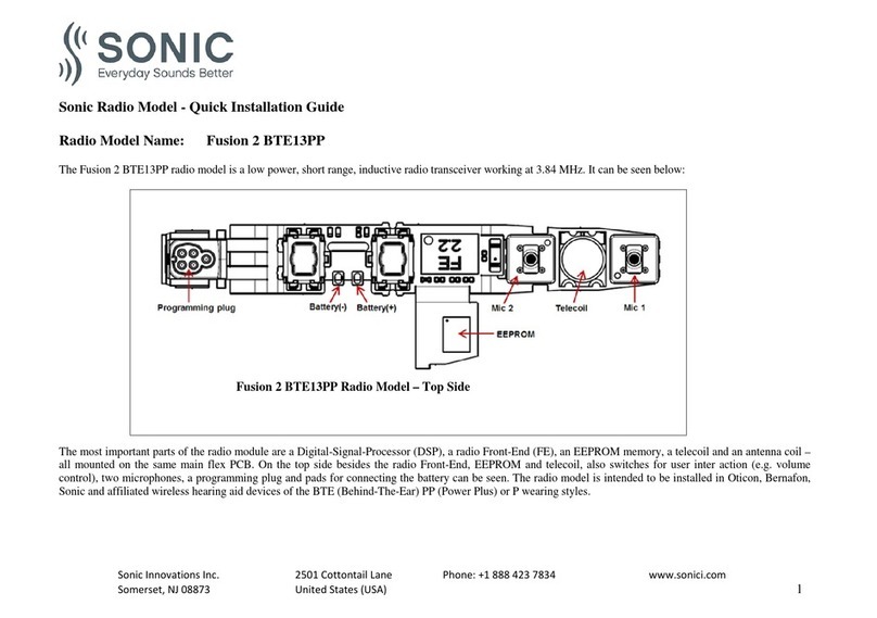 Sonic Fusion 2 BTE13PP User manual