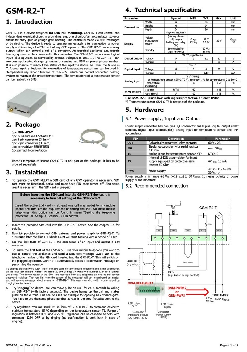 SEA spol. s r. o. GSM-R2-T manual