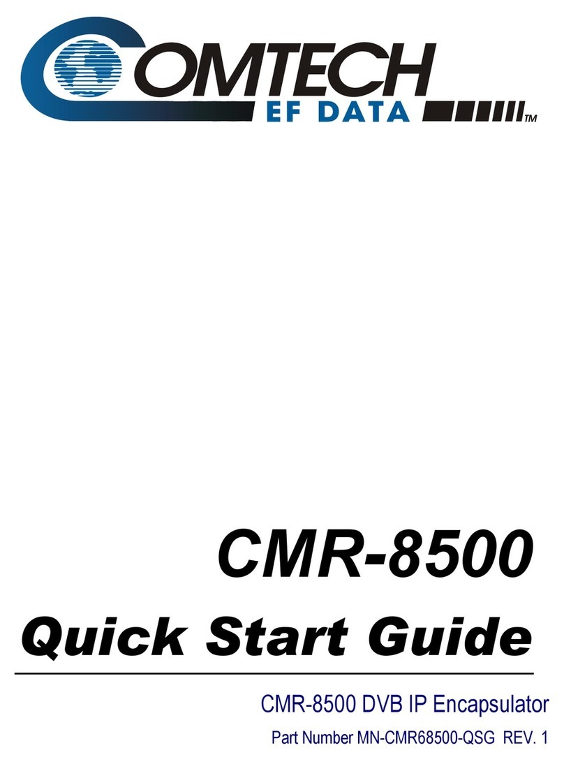Comtech EF Data CMR-8500 quick start guide