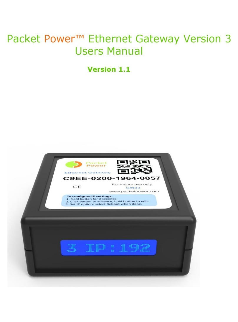 Packet Power Ethernet Gateway Version 3 user manual