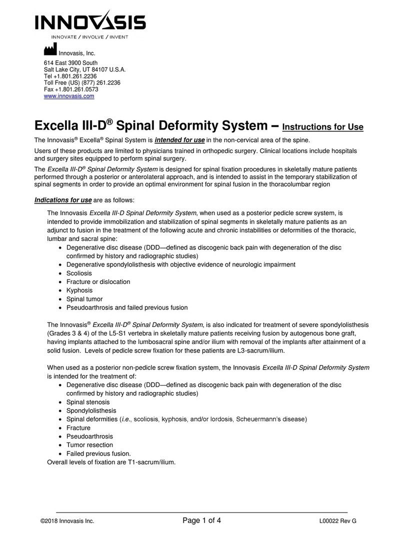 Innovasis Excella III-D Instructions for use
