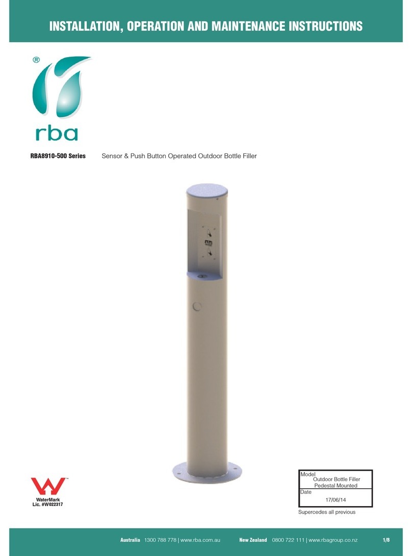 rba RBA8910-500 Series Installation, operation and maintenance instructions