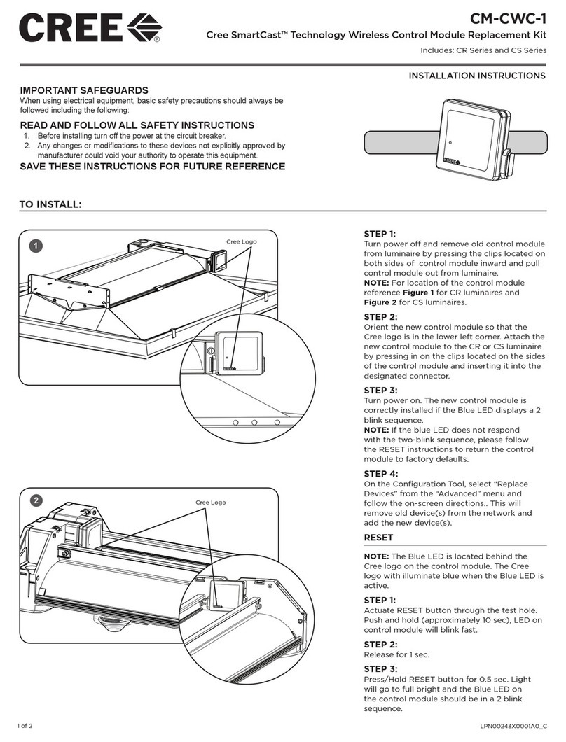 Cree CR Series User manual