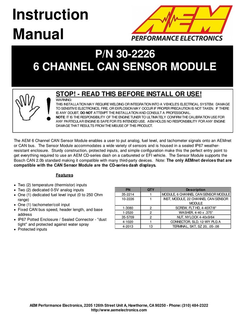 AEM 30-2226 instruction manual