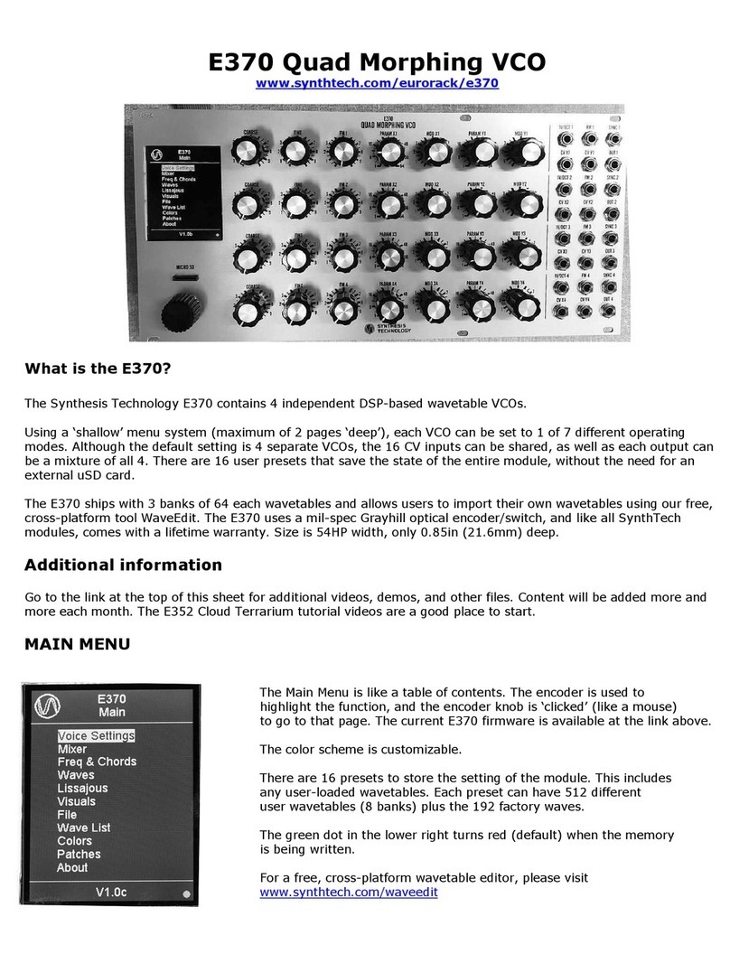 Synthesis Technology E370 Quad Morphing VCO manual Synthesis Technology E370 Quad Morphing VCO manual