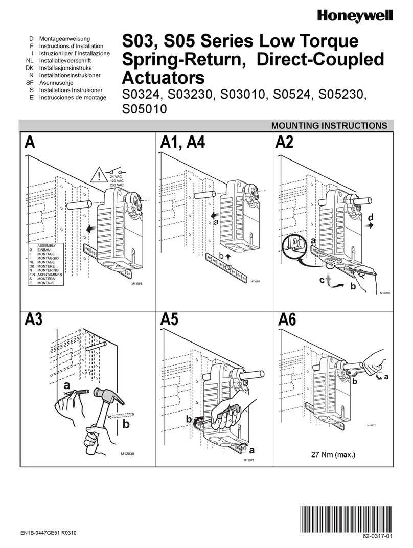 Honeywell S05 Series Mounting instructions