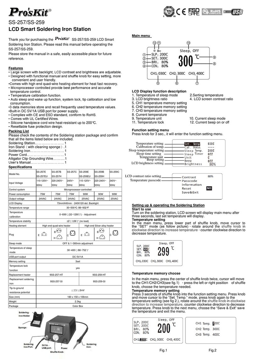 Pro's Kit SS-257 user manual
