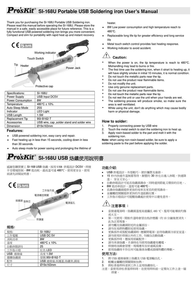 Pro's Kit SI-168U user manual