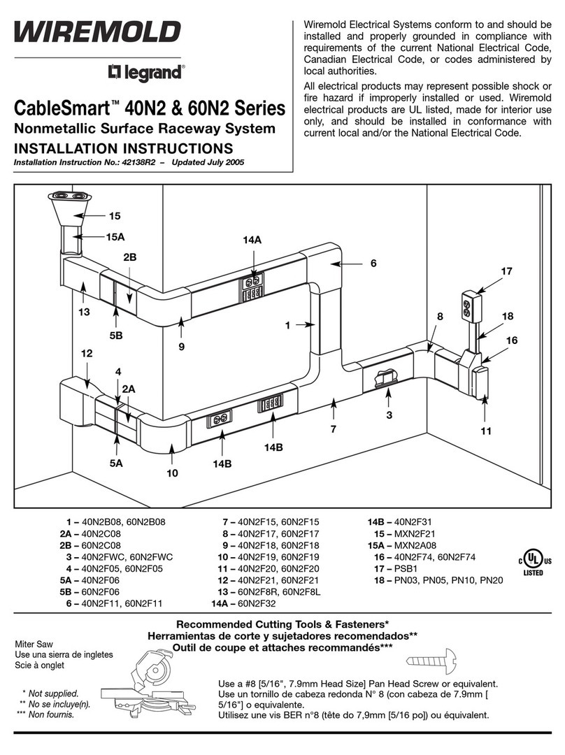 Wiremold 40N2 Series installation instructions