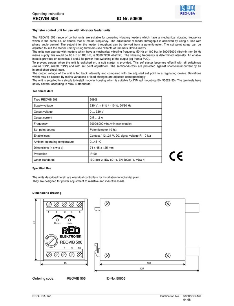 REO REOVIB 506 operating instructions