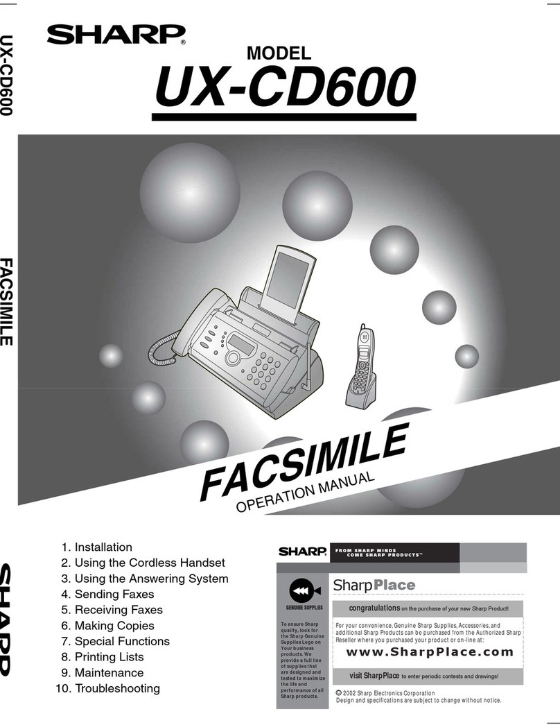 Sharp UX-CD600 Operation manual