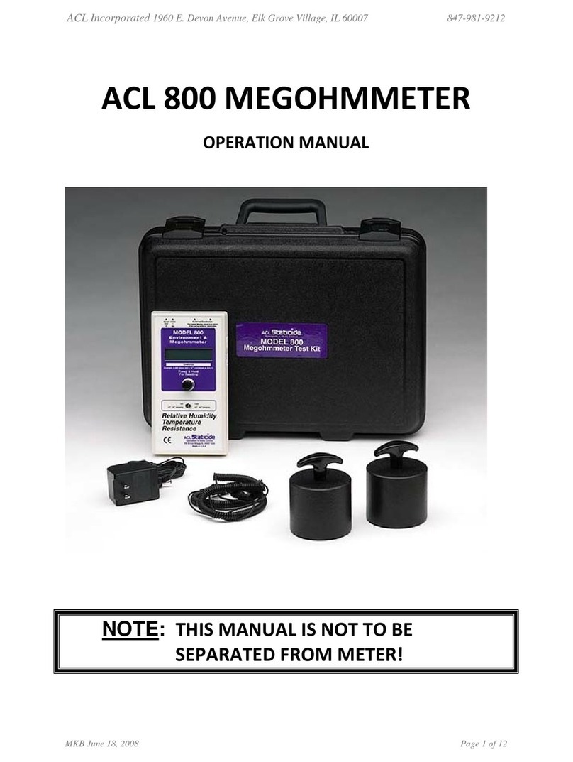 ACL 800 User manual