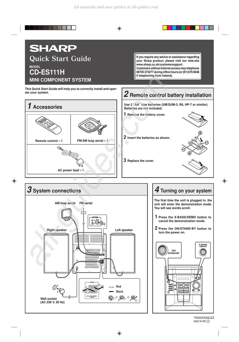 Sharp CD-ES111H User manual Sharp CD-ES111H User manual