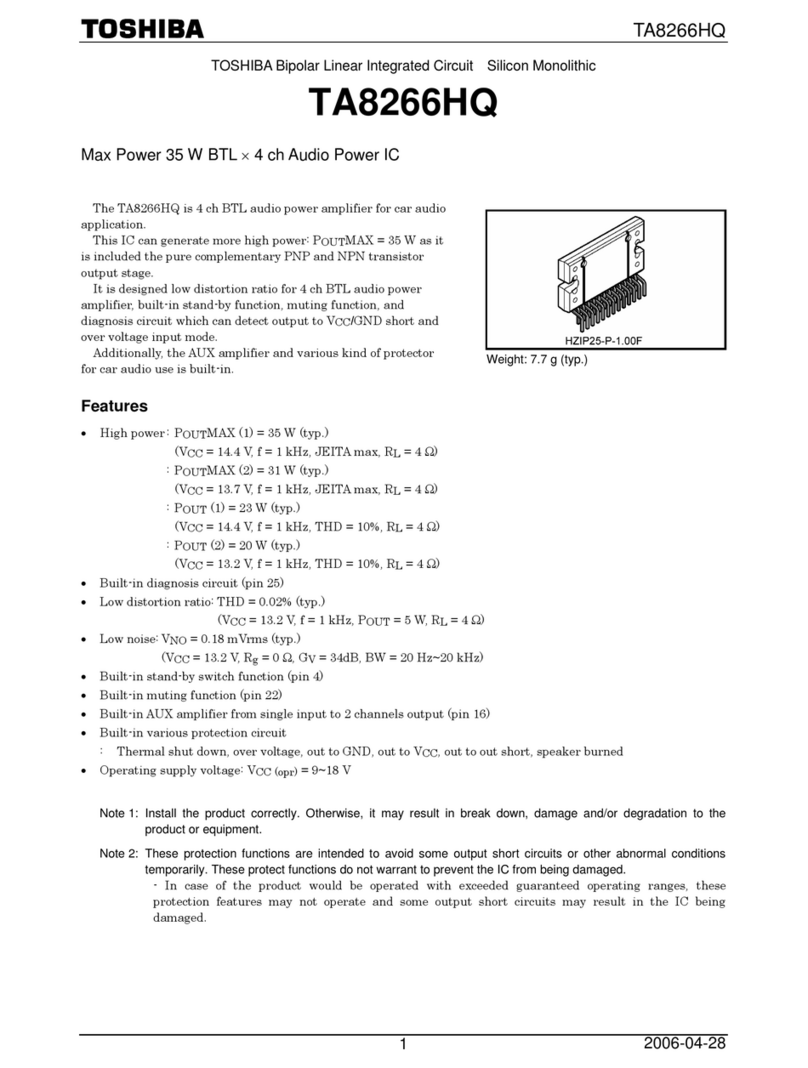 Toshiba TA8266HQ Description and Application Manual Toshiba TA8266HQ Description and Application Manual