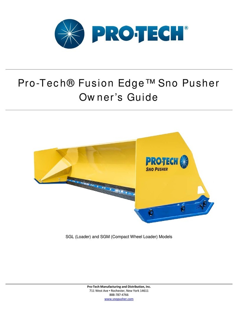 protech Fusion Edge Sno Pusher SGL owner's guide