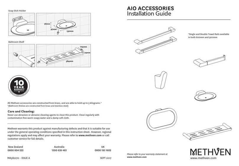 METHVEN AIO ACCESSORIES installation guide