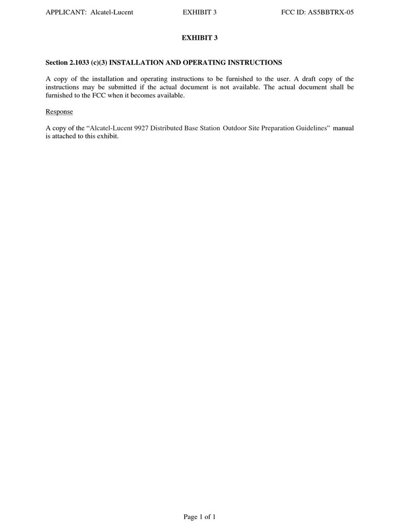 Alcatel-Lucent 9927 Guidelines