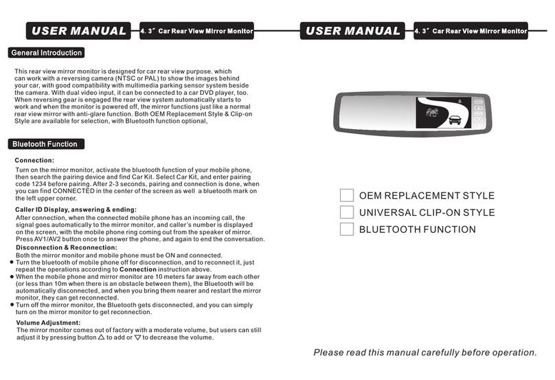 Auto Vox T1000 User manual
