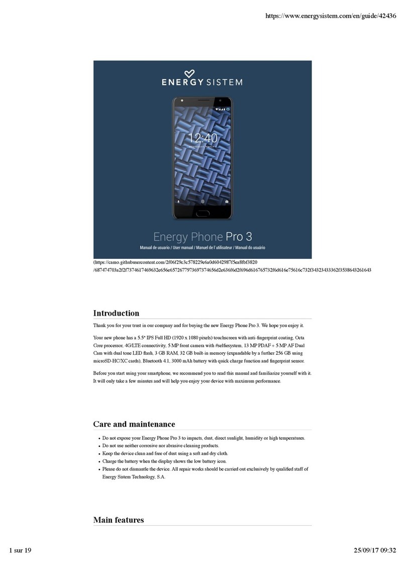 ENERGY SISTEM Energy Phone Pro 3 user manual
