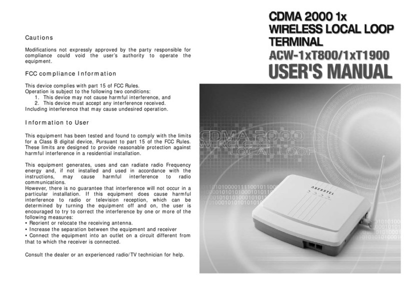 Axesstel ACW-1xT800 user manual