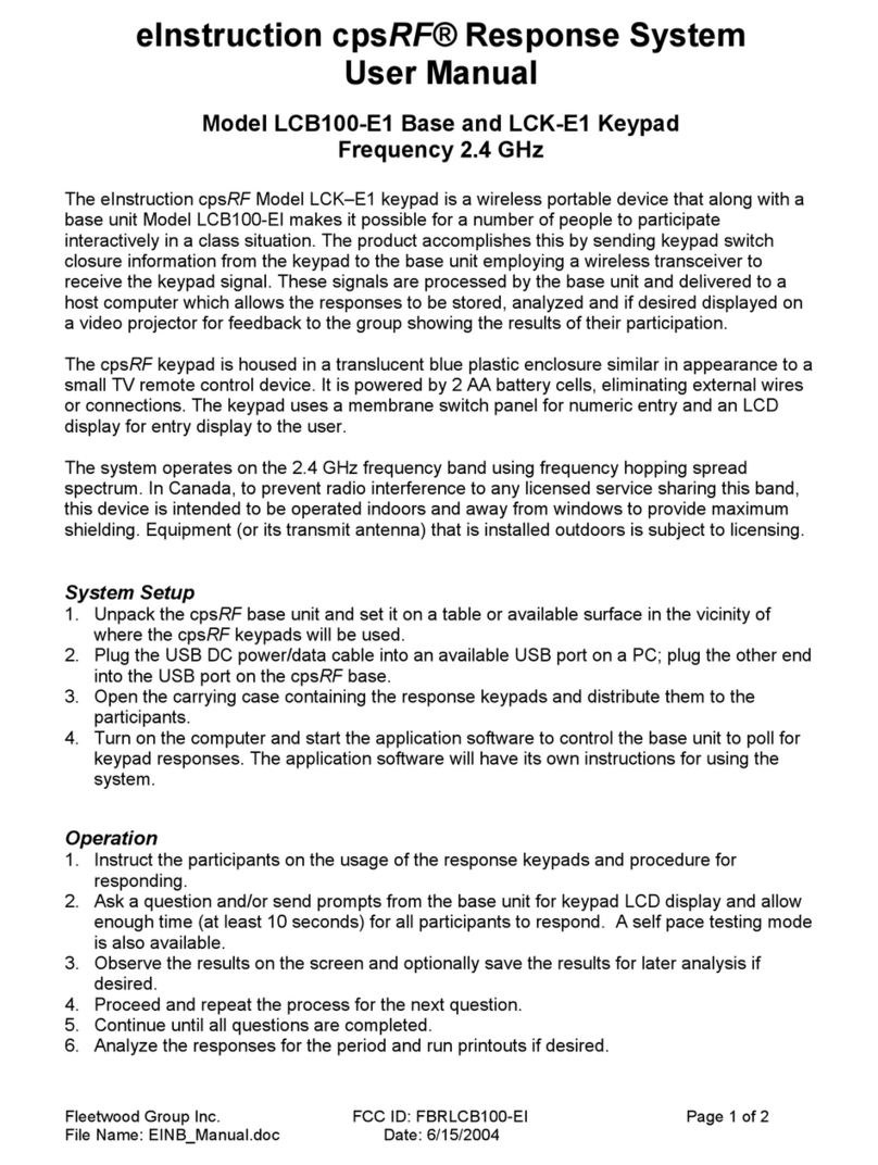 eInstruction LCB100-E1 User manual
