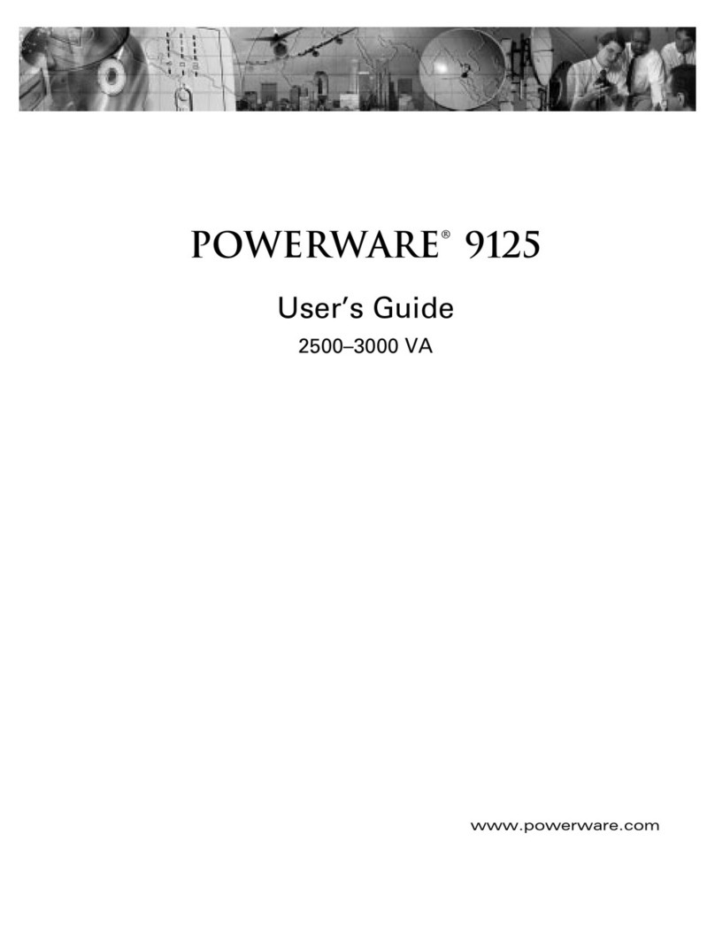 Powerware 9125 User manual