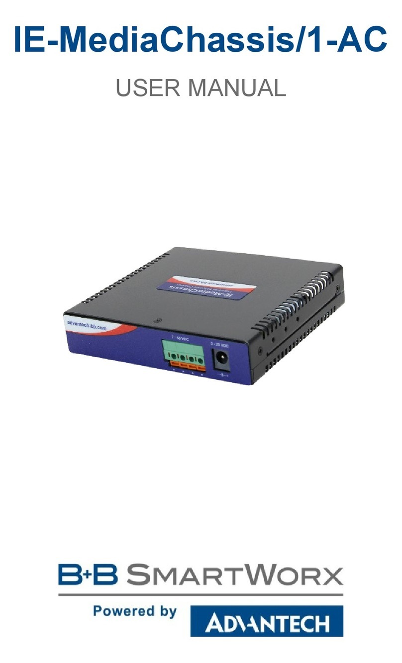 B+B SMARTWORK IE-MediaChassis/1-AC user manual