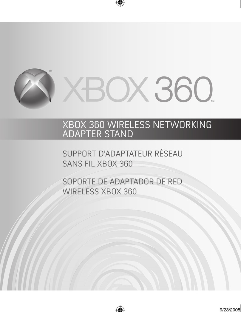 Microsoft XBOX 360 WIRELESS NETWORKING ADAPTER STAND manual