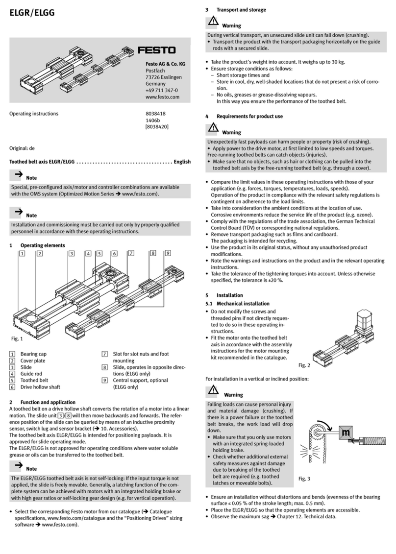 Festo ELGR series operating instructions