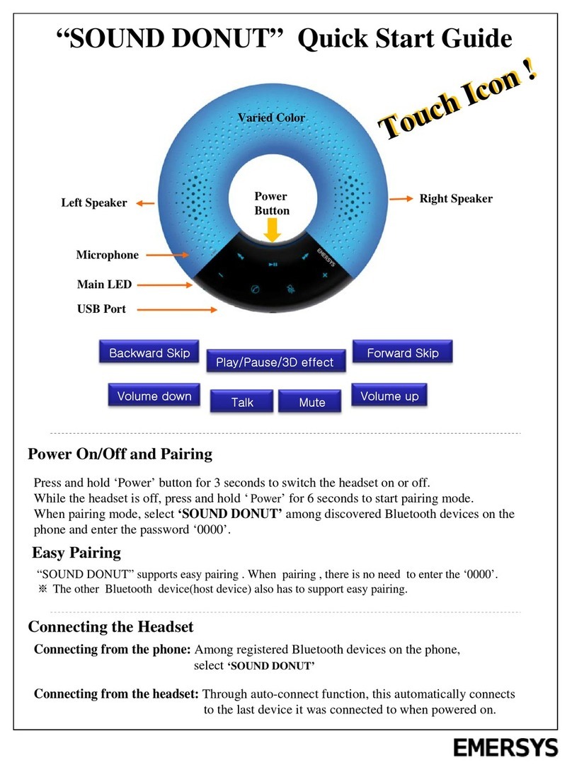 Emersys SOUND DONUT quick start guide
