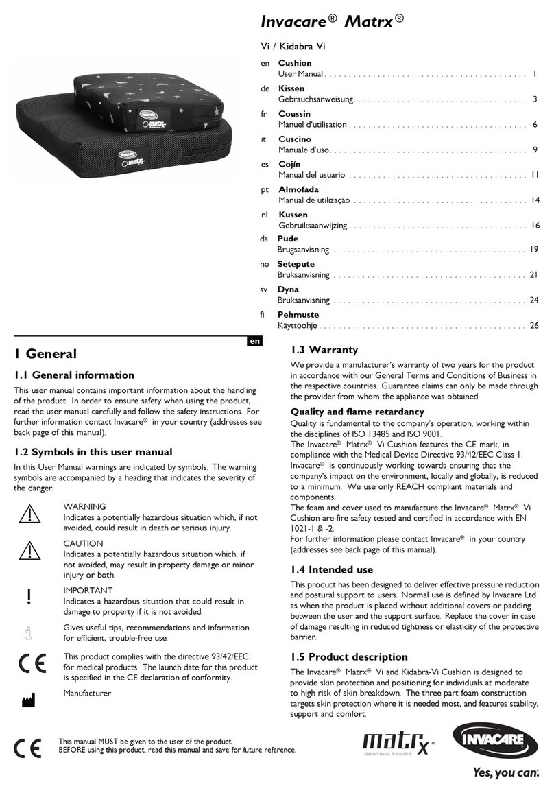 Invacare Matrx Vi User manual Invacare Matrx Vi User manual