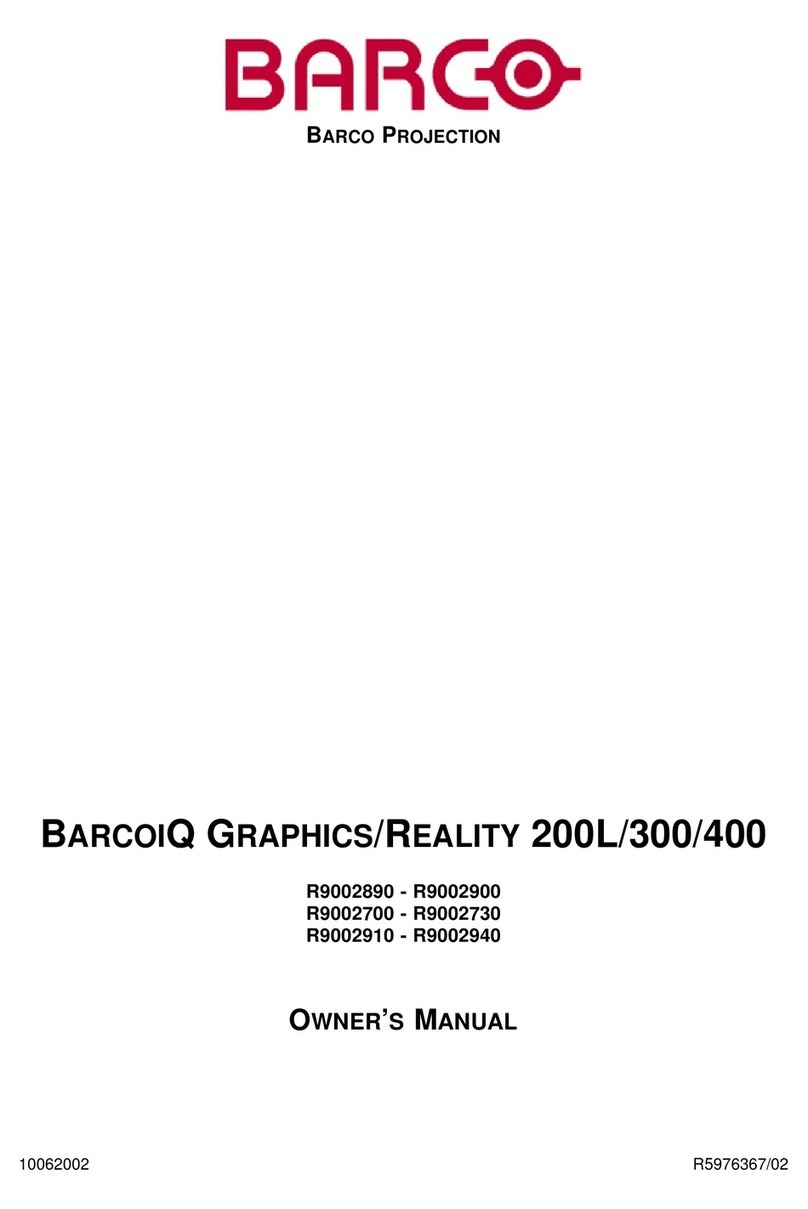 Barco BARCOIQ GRAPHICS 200L User manual Barco BARCOIQ GRAPHICS 200L User manual